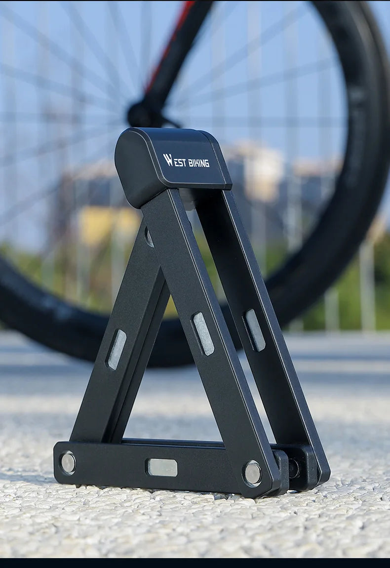 WEST BIKING Foldable Bike & Motorcycle Lock - Key & Password Security