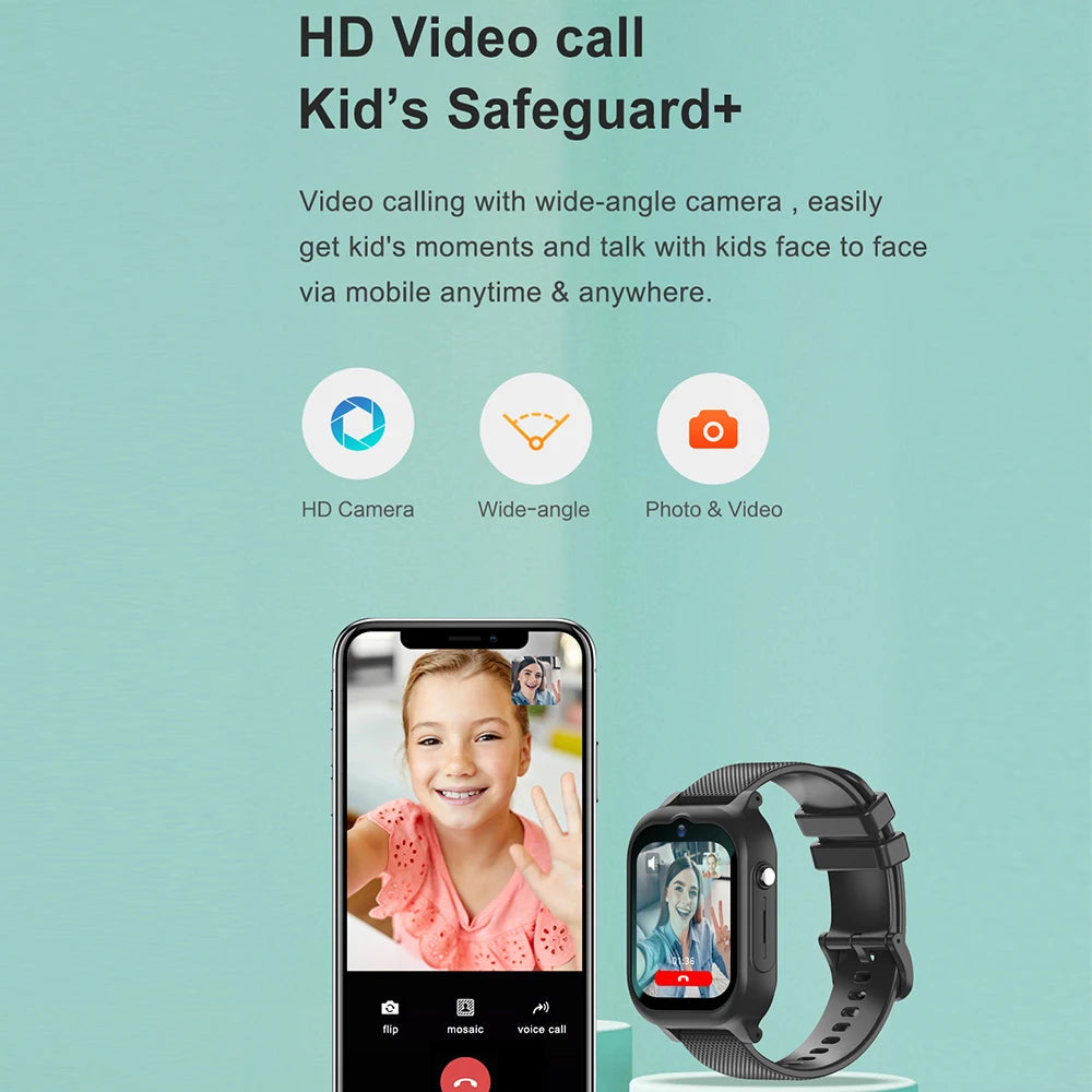 Smartwatch dla dzieci 4g gps: połączenia wideo sos – telefon dla dziecka