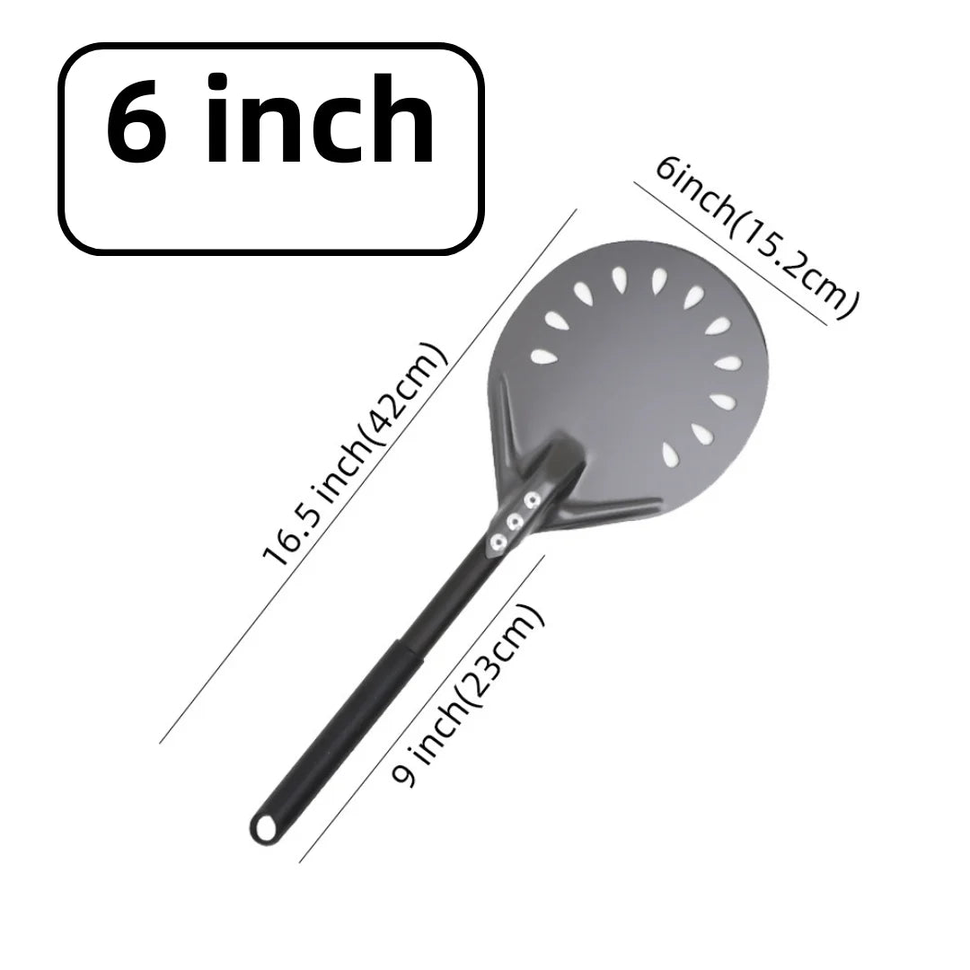 6-14 Inch Hard Anodized Aluminum Pizza Peel – Durable Oven Spatula & Bread Paddle