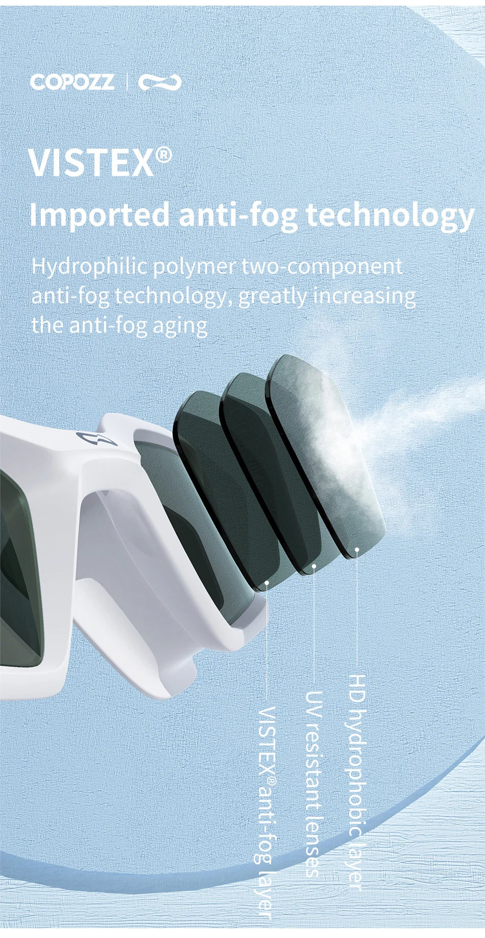 Okulary pływackie copozz electroplate przeciwmgielne z ochroną uv dla dorosłych