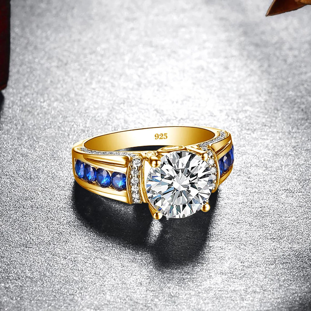 Certyfikowany pierścionek z moissanitem 2ct d vvs1 - elegancja srebra próby 925