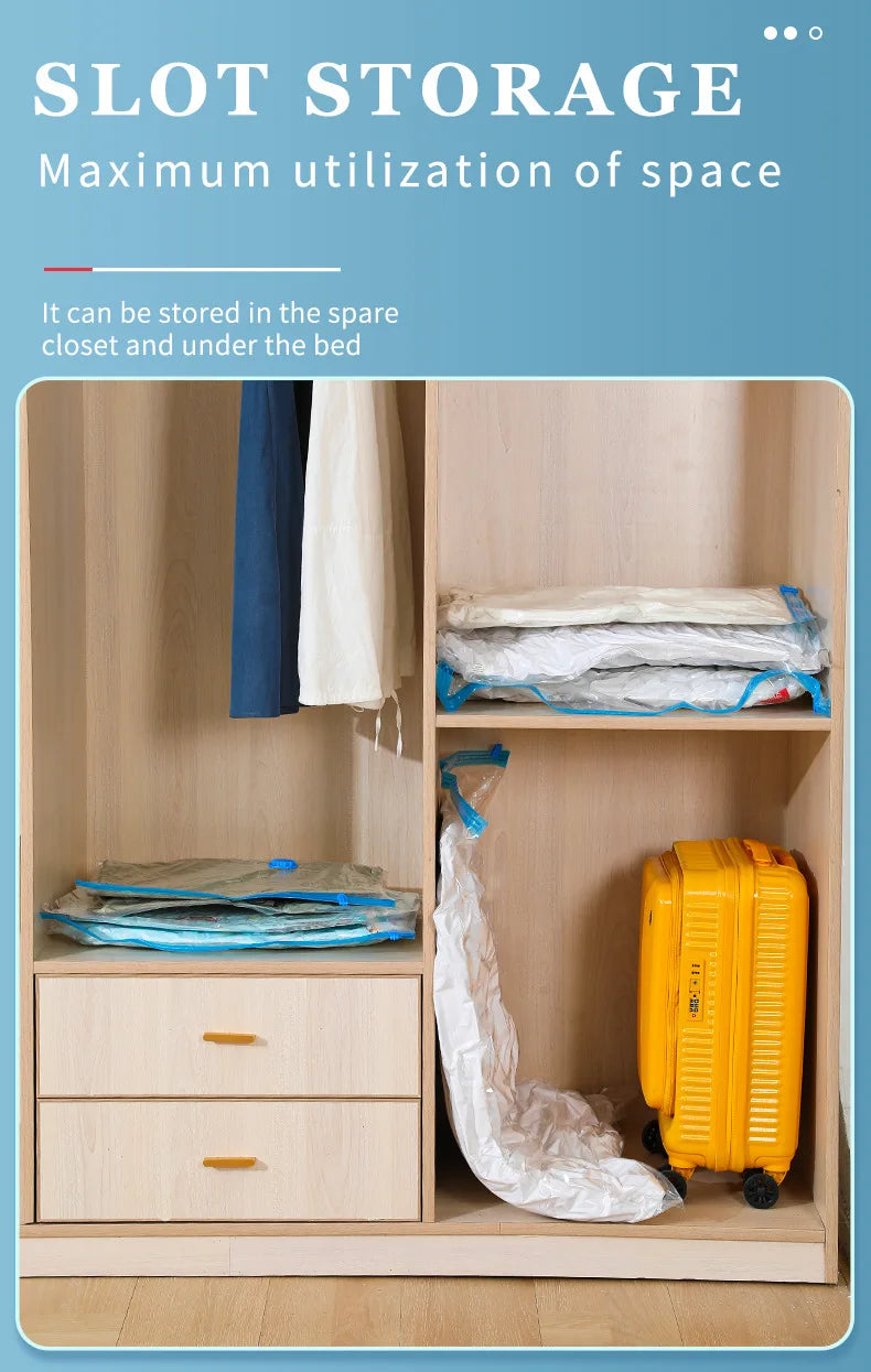Vabena Vacuum Storage Bags for Clothes & Bedding - Space Saving Organizer