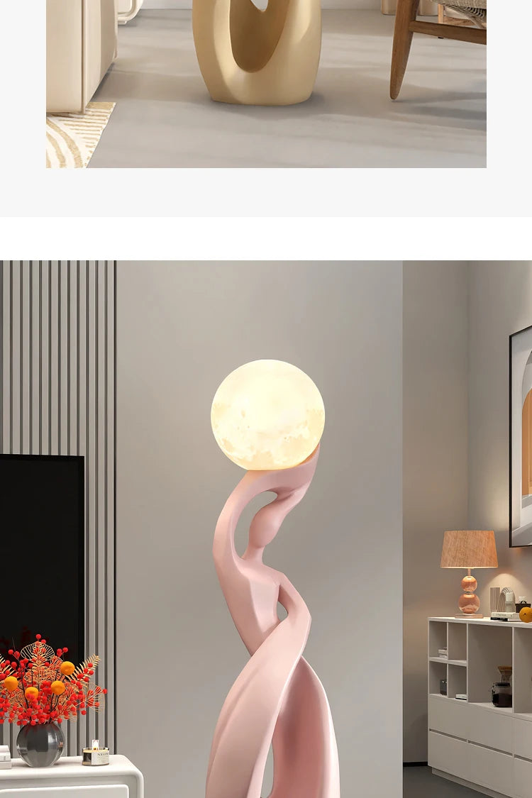 Nordycka abstrakcyjna świetlna rzeźba podłogowa | artystyczna iluminacja