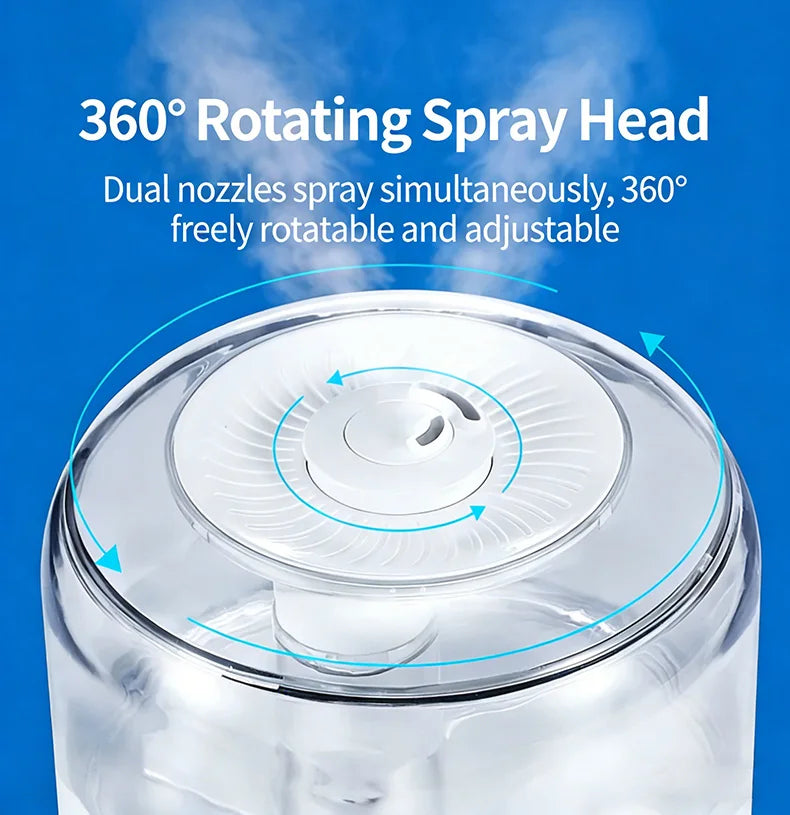 Nawilżacz powietrza jfbonin dual mist z dyfuzorem olejków eterycznych do domu i biura