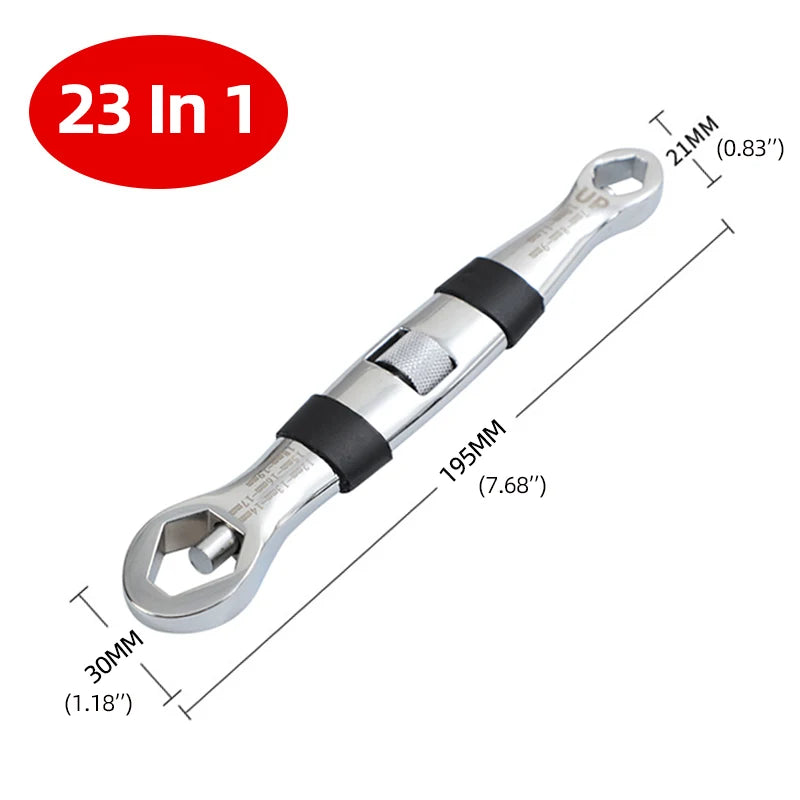 23-in-1 Universal Adjustable Wrench | Multi-Function Car Repair Hand Tool 7-19mm