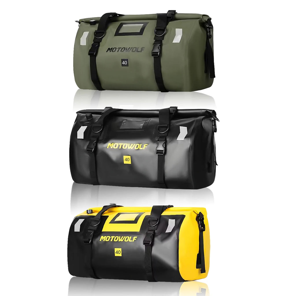 Wodoodporna torba motocyklowa na bagaż | suchy plecak rolowany | 20l, 40l, 66l