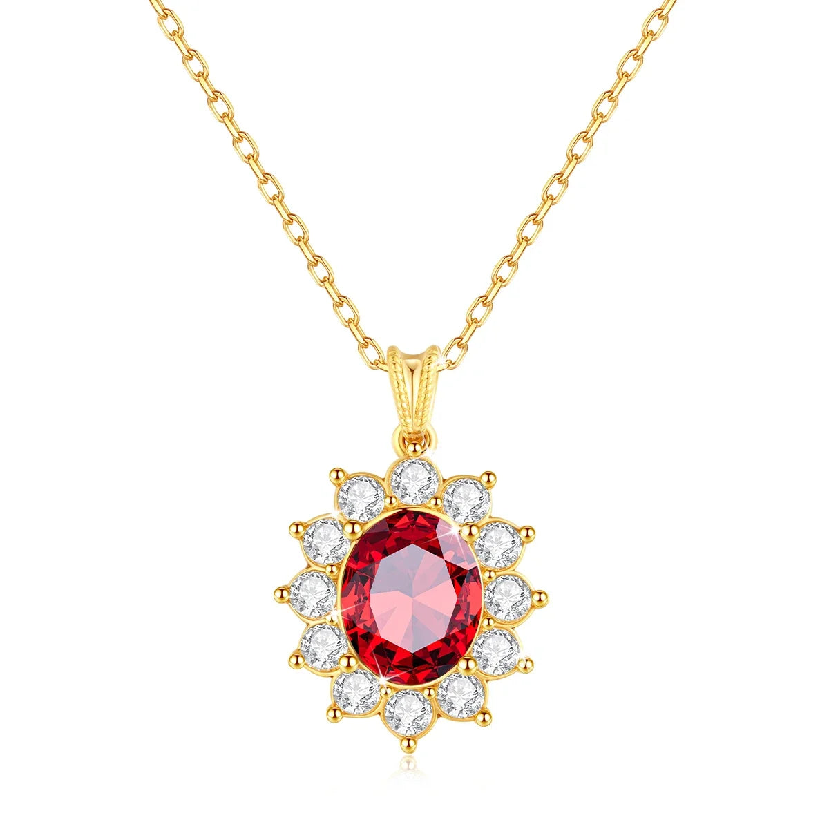 Luxury 18K Gold Emerald Necklace | Princess Diana Inspired Fine Jewelry - Vabena