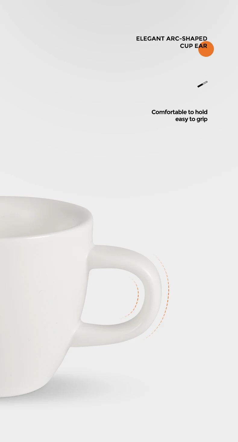 MHW-3BOMBER 80ml Ceramic Espresso Mug & Saucer for Latte Art