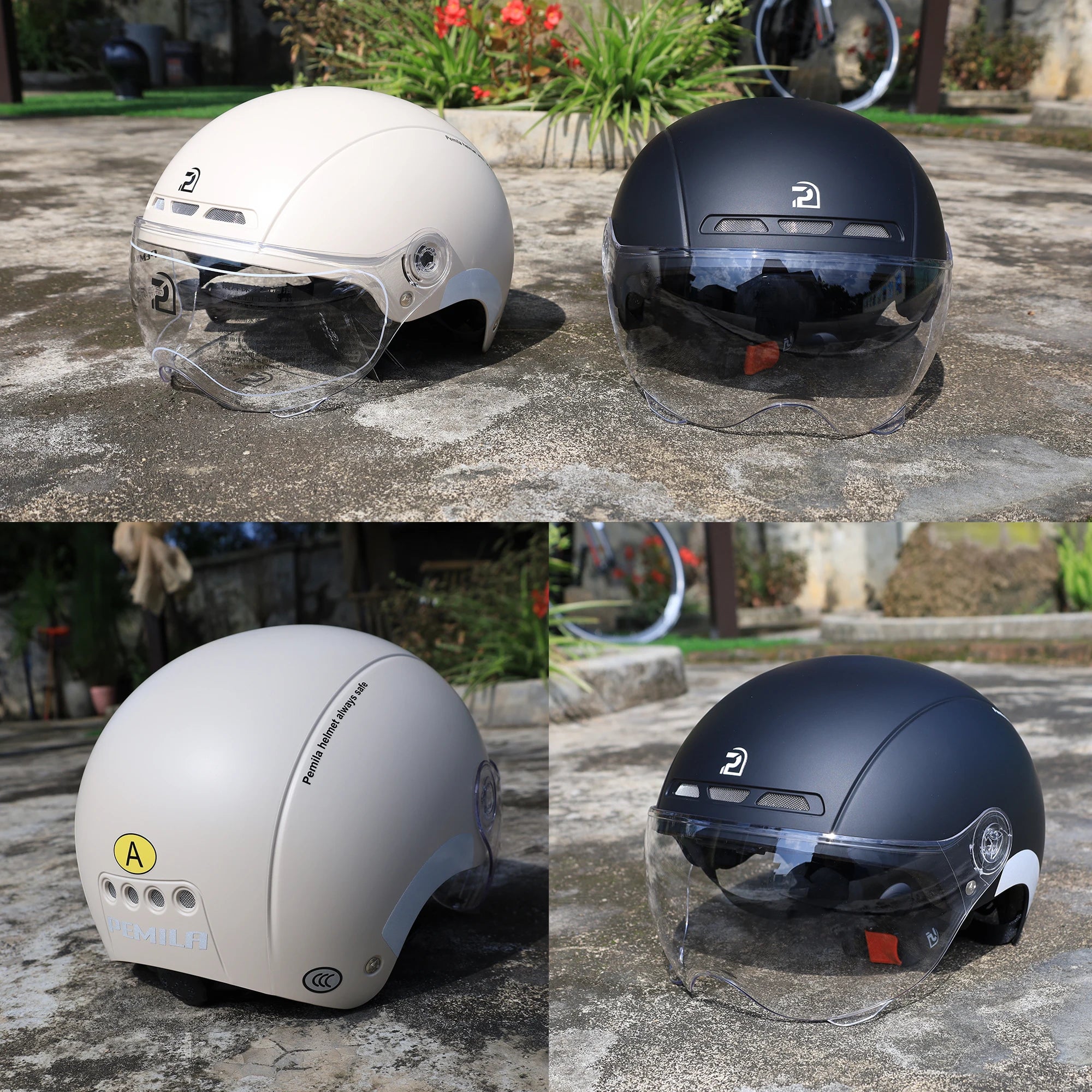 Kask rowerowy pemila z goglami, ochroną uszu i odblaskami - dla dorosłych mtb szosa e-bike
