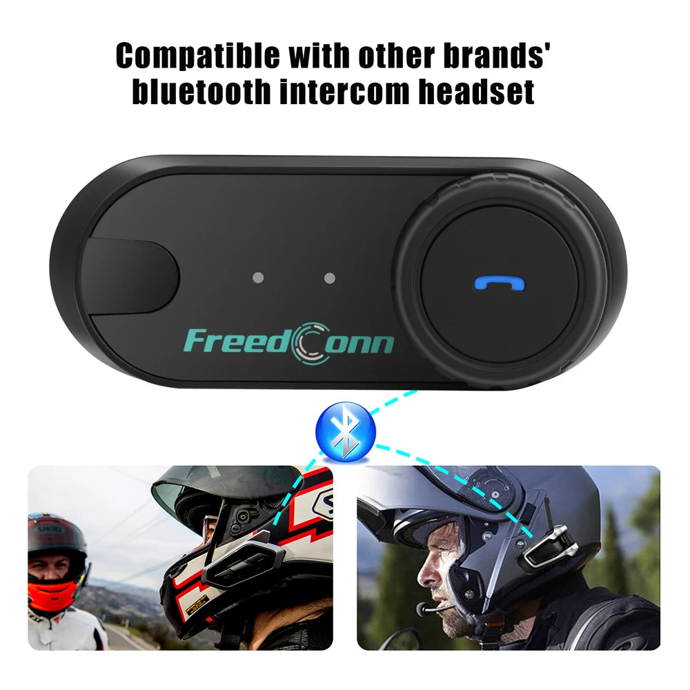 Freedconn t-com vb motocyklowy interkom bluetooth | zestaw słuchawkowy dla 6 motocyklistów i radio fm