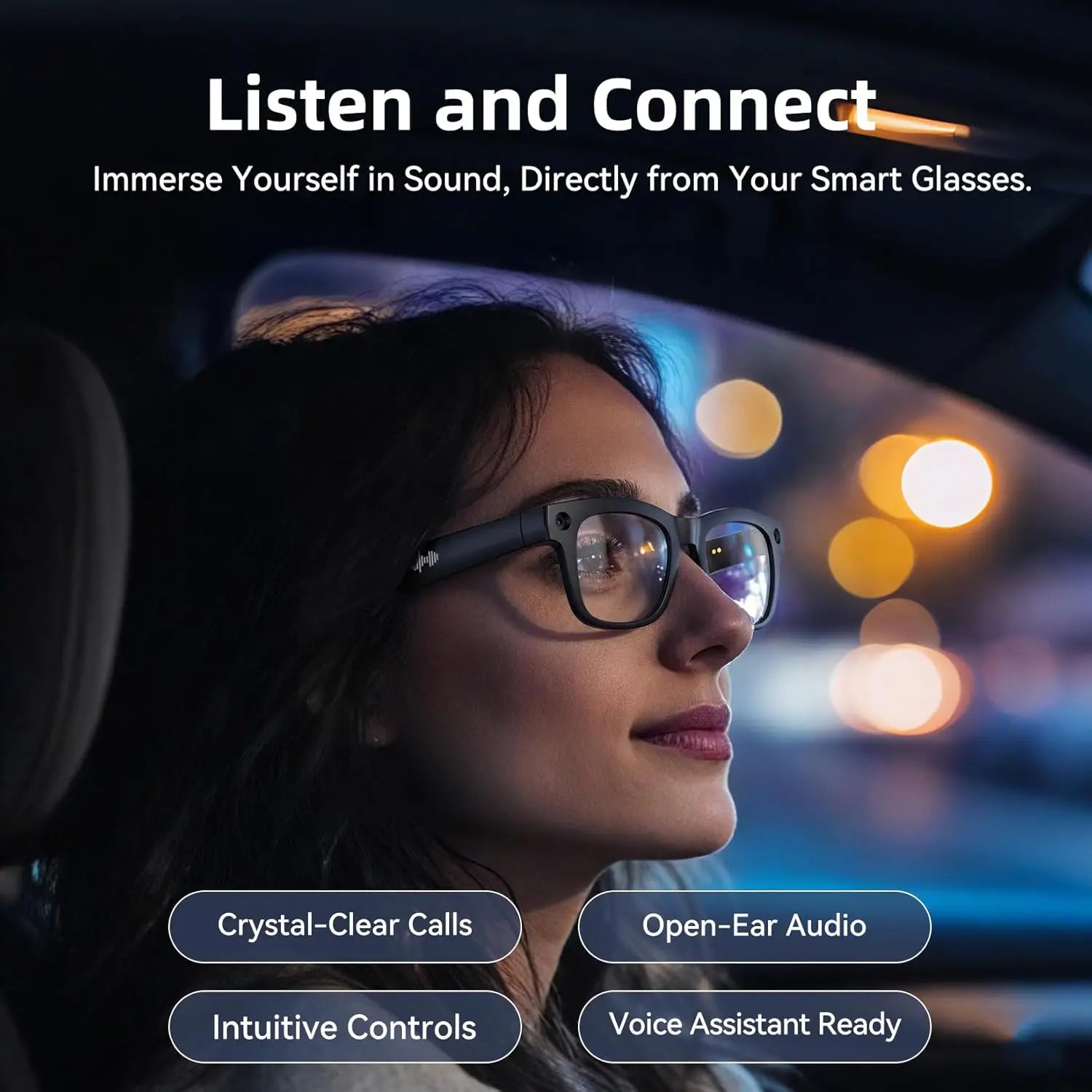 Okulary guhuavmi inteligentne: wideo 1080p hd, kamera i ai chatgpt