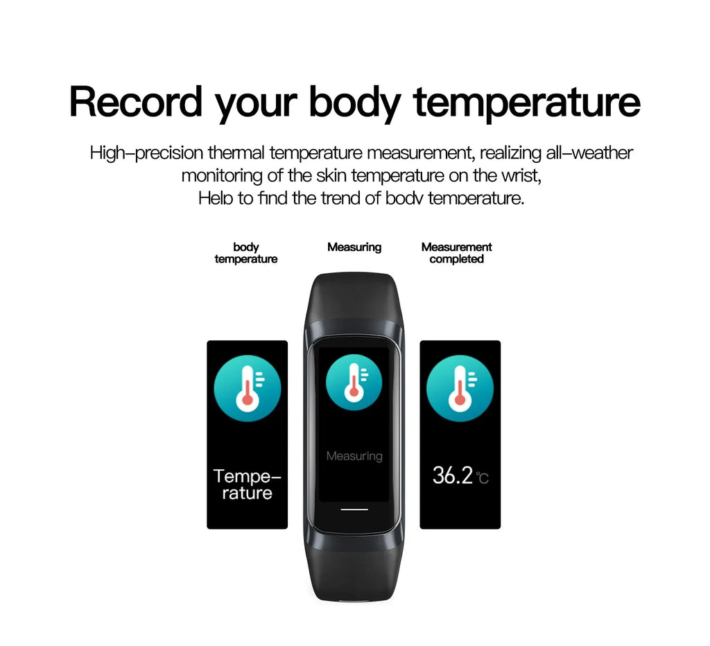 Zegarek smartwatch lige amoled - monitor tętna i aktywności fizycznej