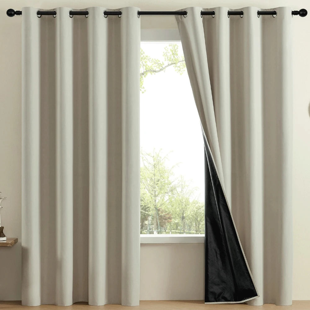 Modern Minimalist Blackout Curtain | Heat Insulating Bedroom Drape