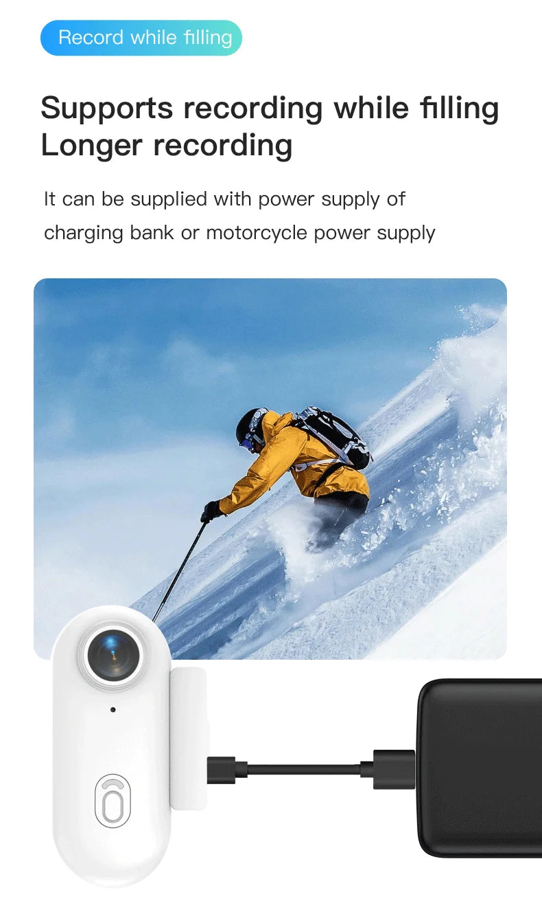 Kamera sportowa 4k mini wifi magnetyczna pov wodoodporna do vlogowania