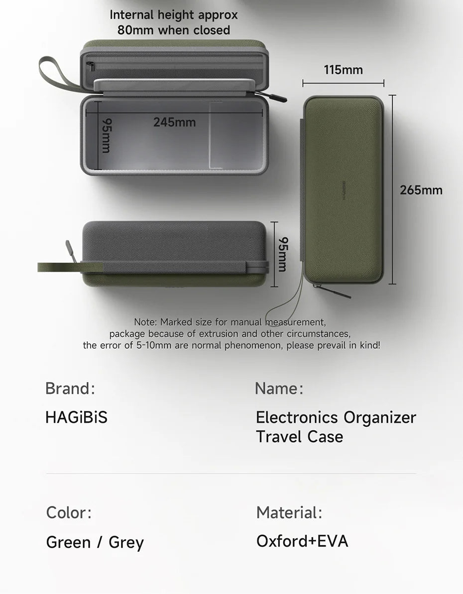 Hagibis podróżny organizer na kable - przenośne etui na akcesoria elektroniczne