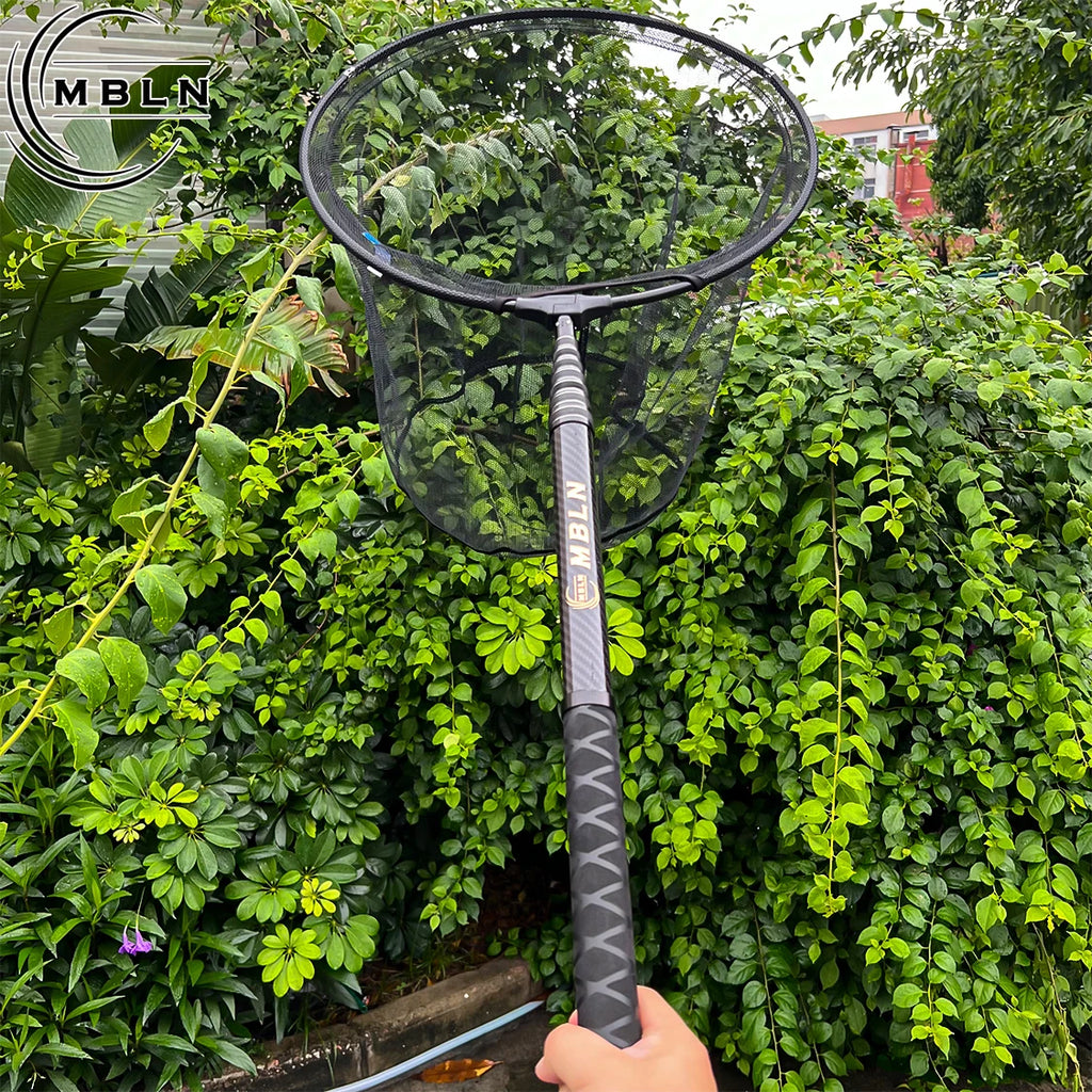 Siatka teleskopowa z włókna węglowego mbln | drążek 3m, głowica 45cm