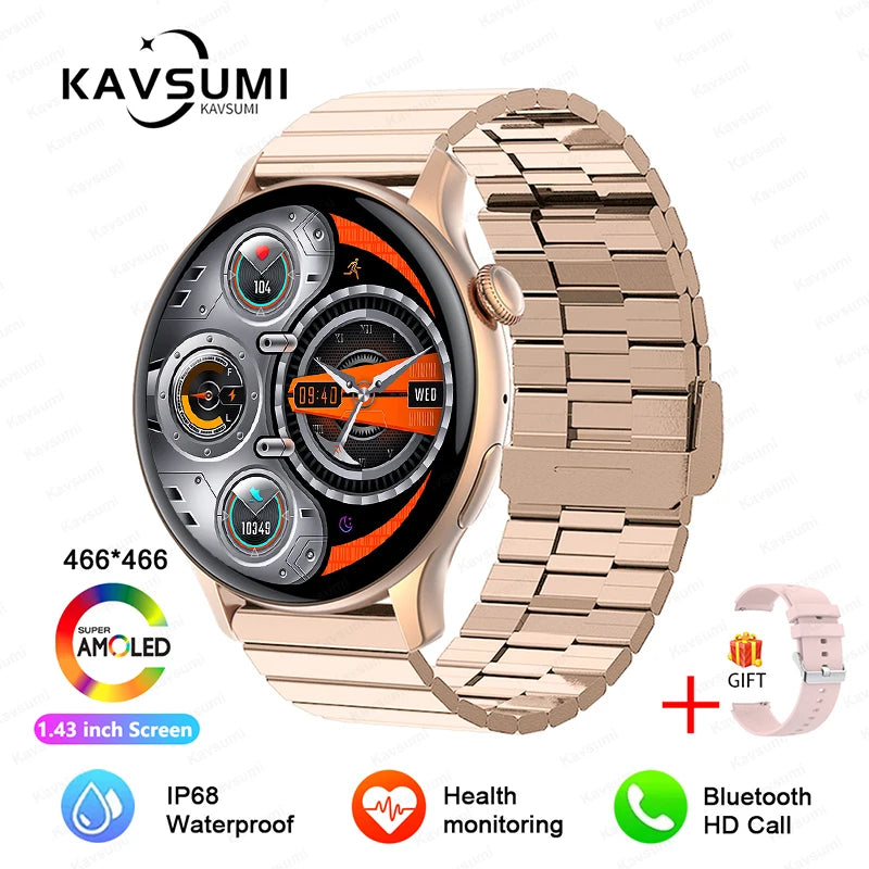 Women's Elegant AMOLED Smartwatch with GPS & Bluetooth Calling