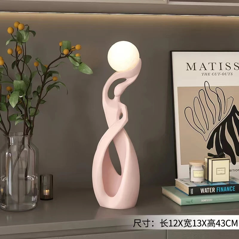 Nordic Abstract Luminous Floor Sculpture | Artistic Illumination