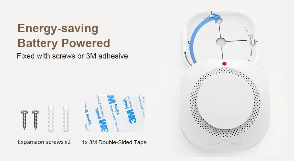 Inteligentny czujnik dymu zigbee wifi do bezpieczeństwa domu tuya smart life