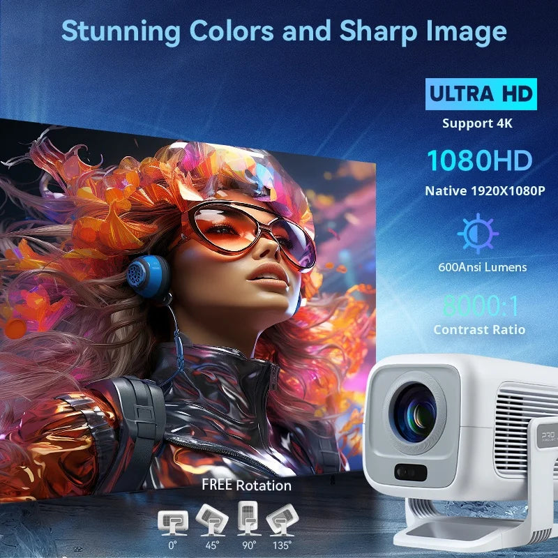Projektor ditong x3plus hd | natywny 1080p 4k wifi6 android