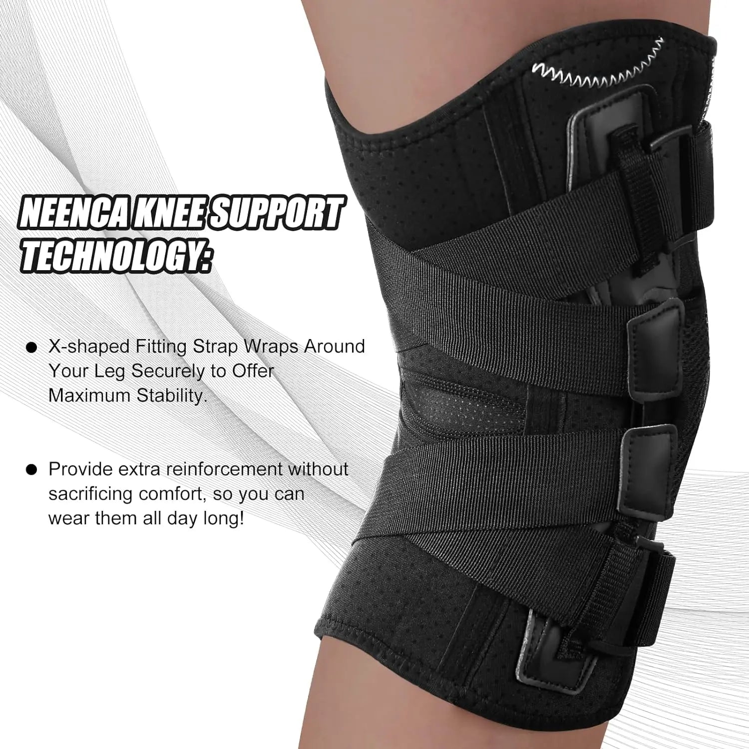 NEENCA Hinged Knee Brace for Pain Relief, Arthritis, Meniscus, ACL Support