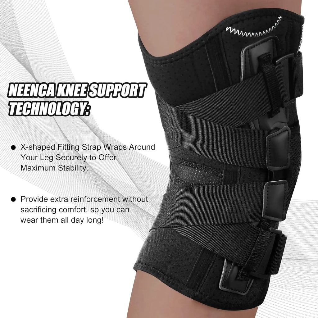 NEENCA Hinged Knee Brace for Pain Relief, Arthritis, Meniscus, ACL Support
