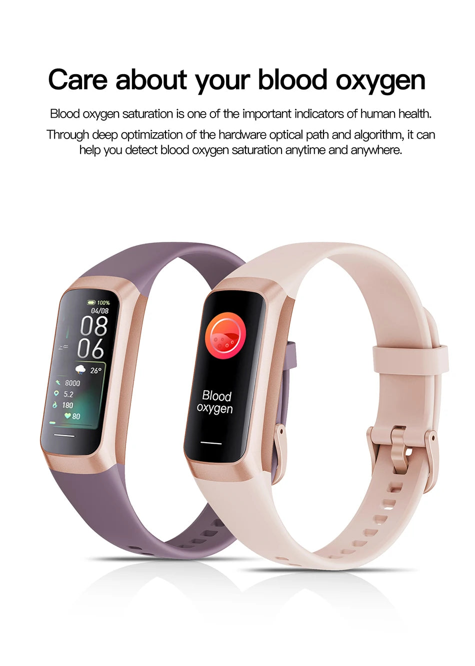 Zegarek smartwatch lige amoled - monitor tętna i aktywności fizycznej