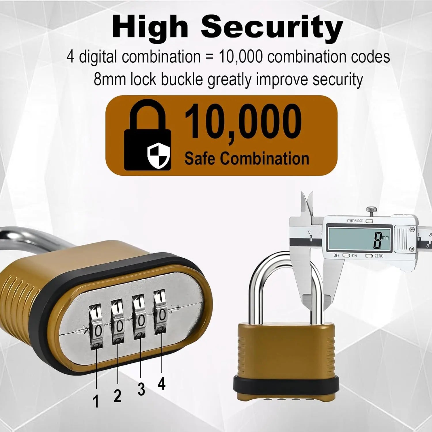 Heavy Duty Outdoor Waterproof 4-Digit Combination Lock