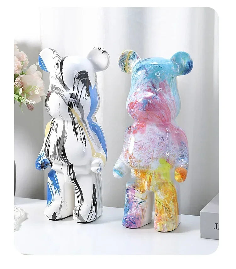 Vabena Luxury Aesthetic Nordic Resin Bear Sculpture - Home Decor