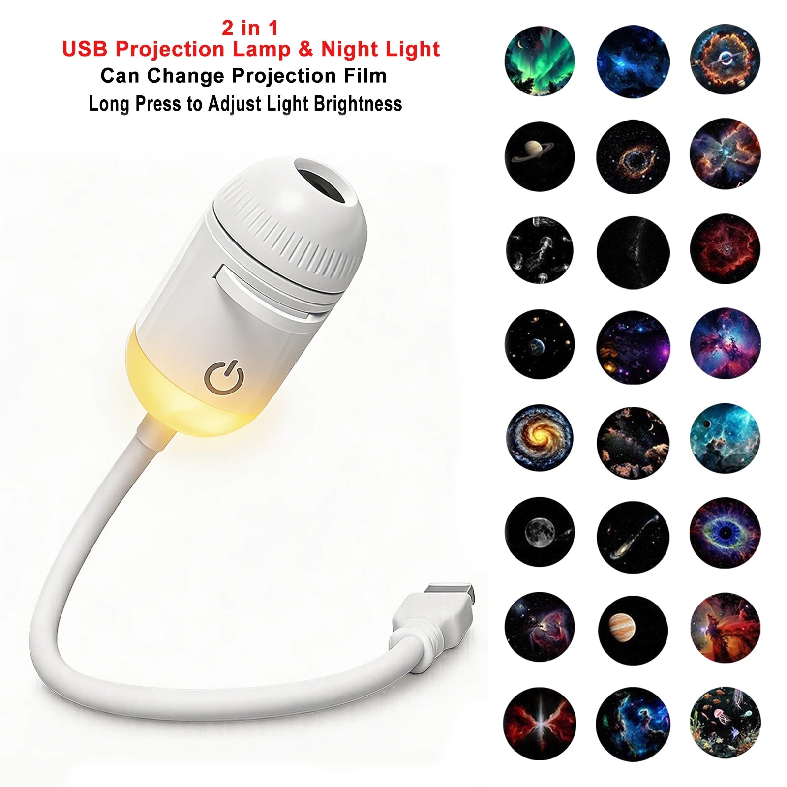 Projektor światła usb do samochodu | led oświetlenie wnętrza galaktyka saturn