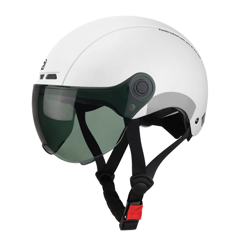 Kask rowerowy pemila z goglami, ochroną uszu i odblaskami - dla dorosłych mtb szosa e-bike