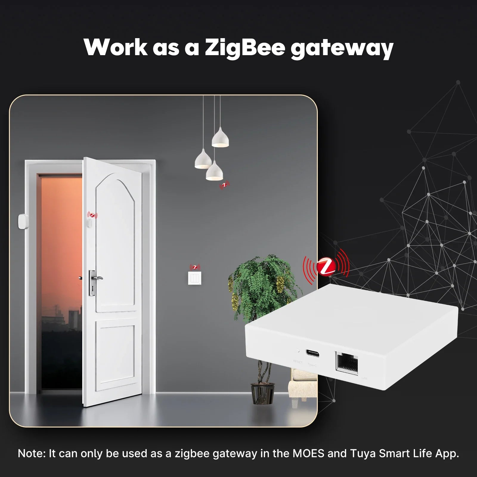 Moes matter i zigbee koncentrator bramy do inteligentnego domu wielopak