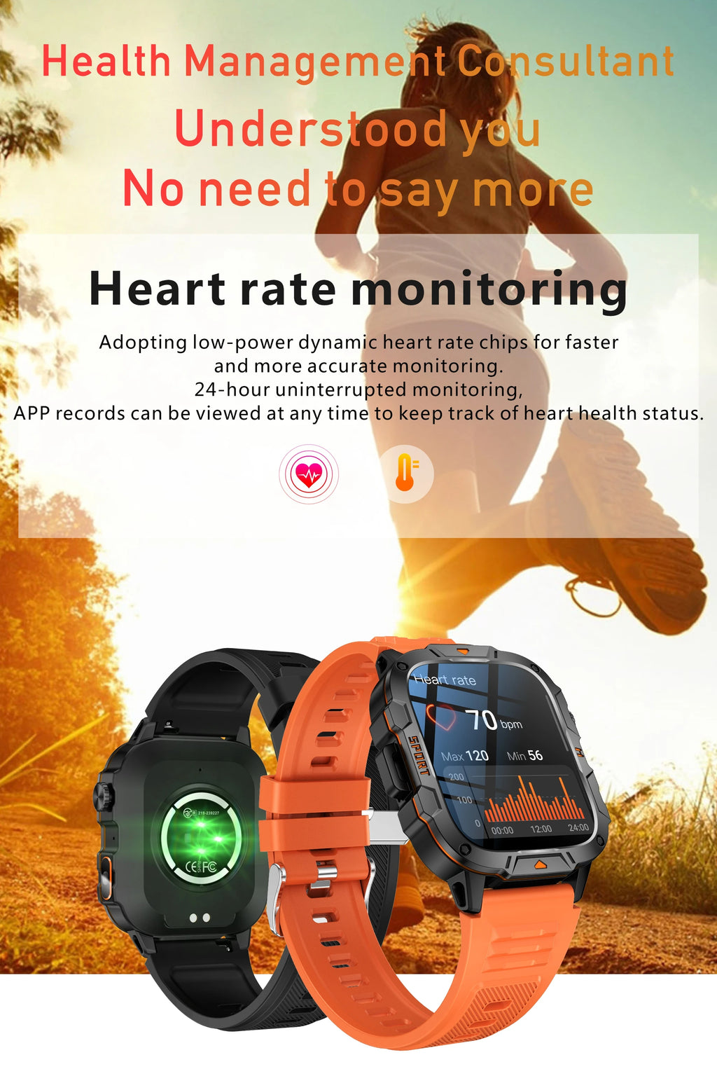 Wojskowy smartwatch dla mężczyzn | wyświetlacz amoled | taktyczny zegarek 5atm
