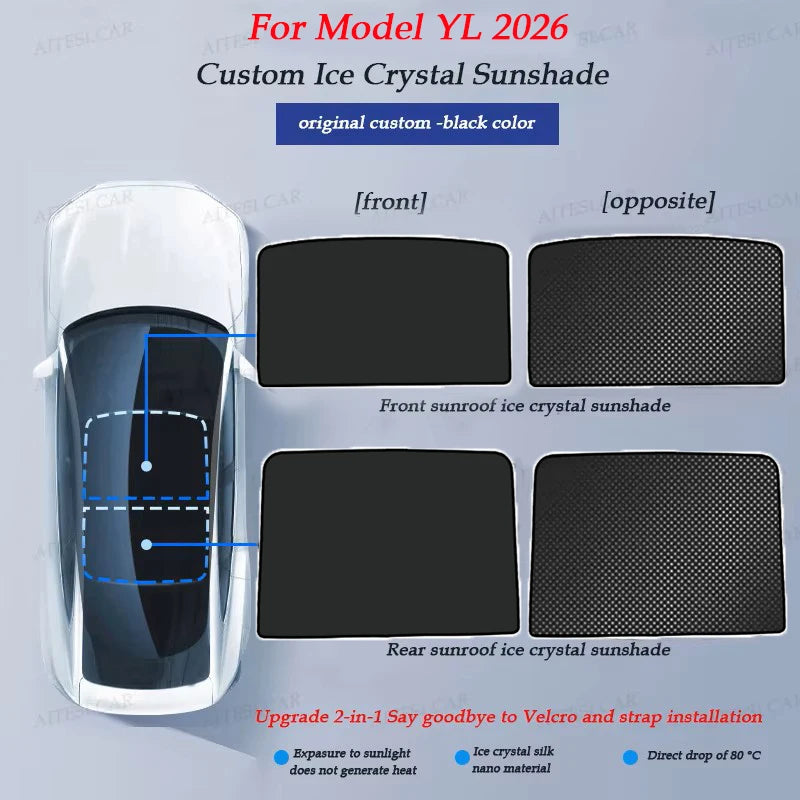 Osłona przeciwsłoneczna dachu tesla model 3 y highland juniper 2025 – ochrona uv