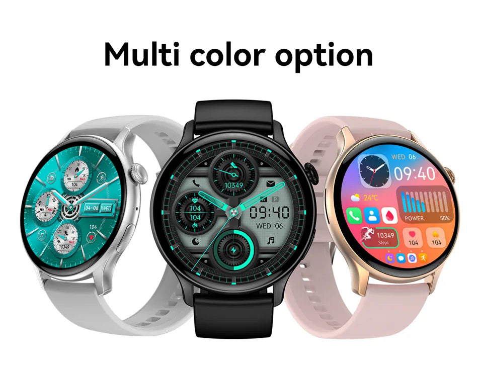 Damski elegancki smartwatch amoled z gps i rozmowami bluetooth