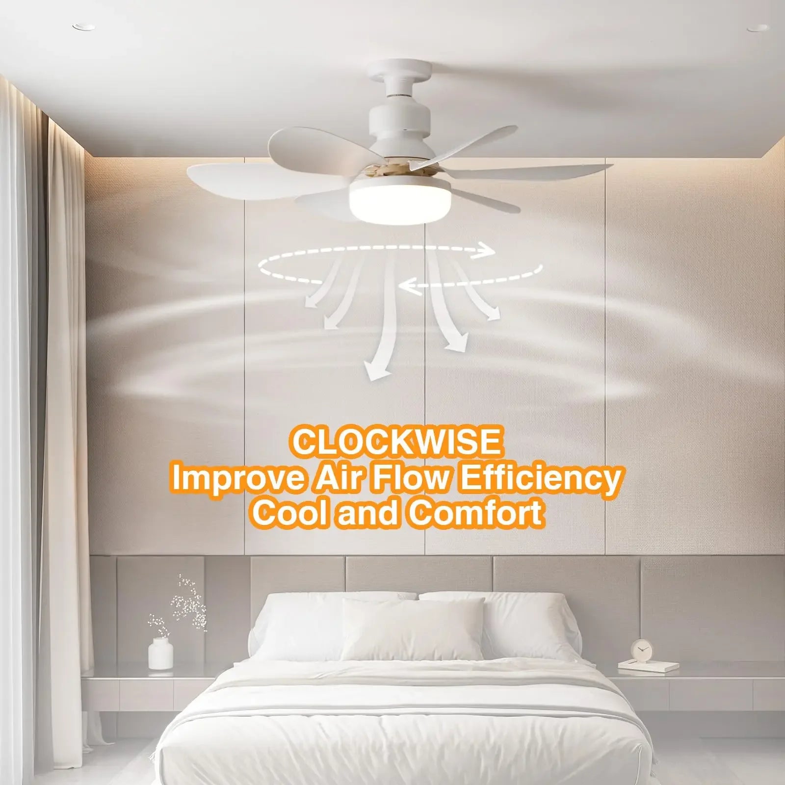 Wentylator sufitowy led vabena 40w e27 ze zdalnym ściemnianiem