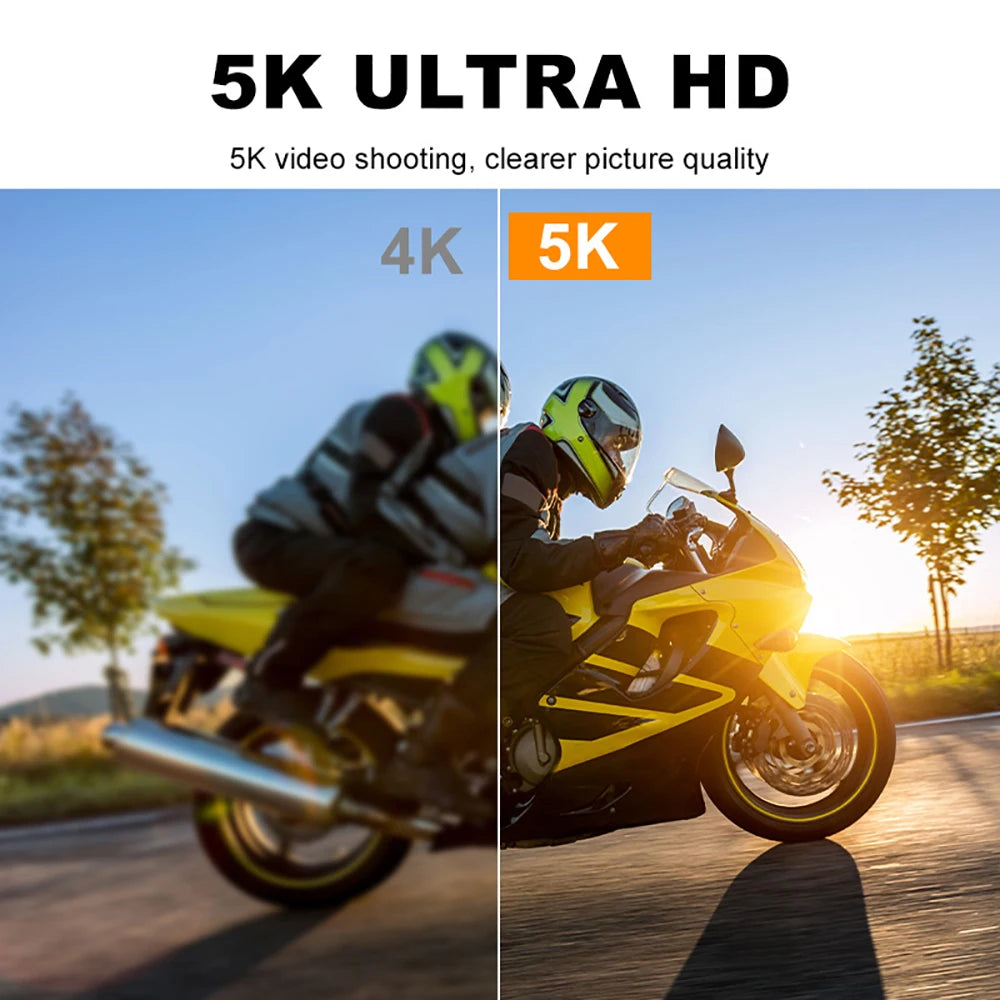 Kamera sportowa sony imx576 5k 4k60fps wodoodporna 48mp z wi-fi