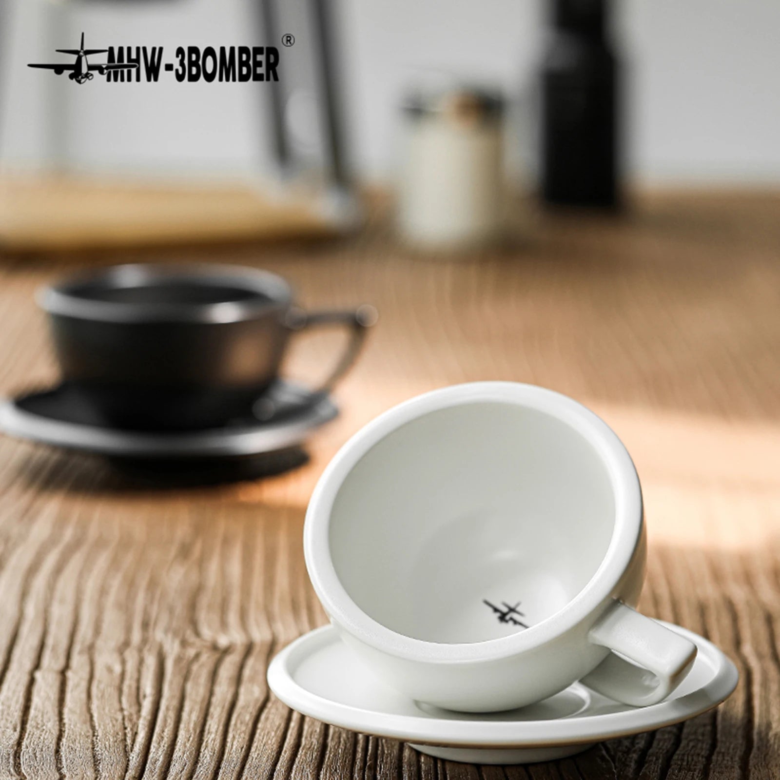 MHW-3BOMBER 280ml Ceramic Art Latte & Espresso Cup Set