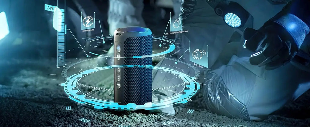 Ortizan głośnik bluetooth 40w wzmocniony bas ip7 wodoodporny zewnętrzny