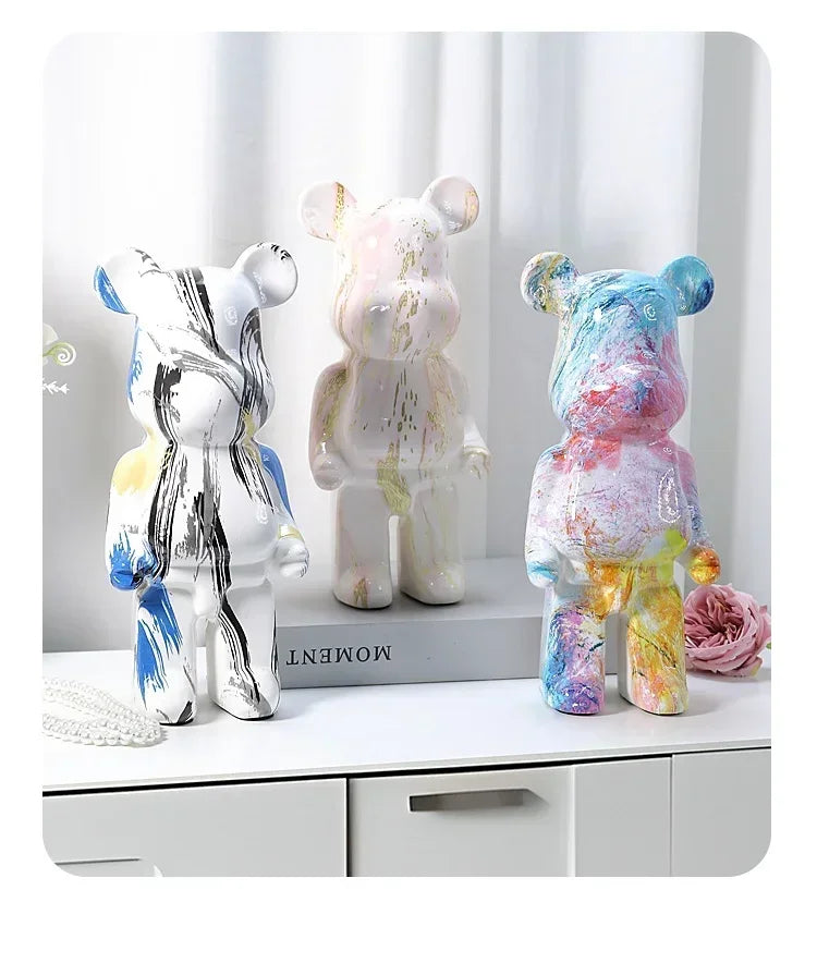 Nordic Bear Statue - Luxury Resin Figurine for Home Decor