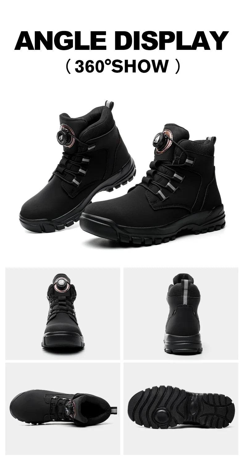 Waterproof Steel Toe Industrial Work Boots - Ultimate Protection