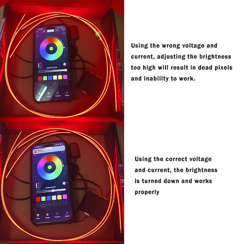 Zestaw ambientowego oświetlenia samochodowego led rgb 14/18 w 1