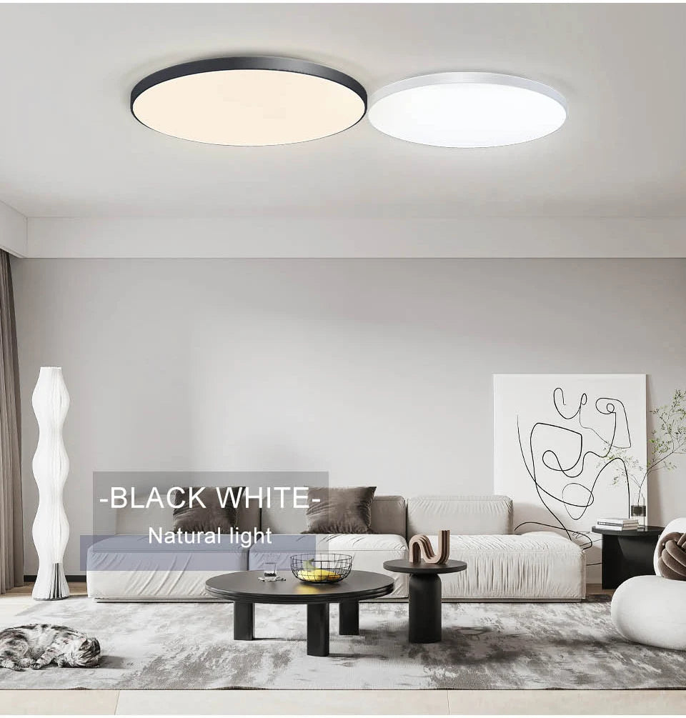Nowoczesna inteligentna ściemnialna lampa sufitowa led z aplikacją i pilotem