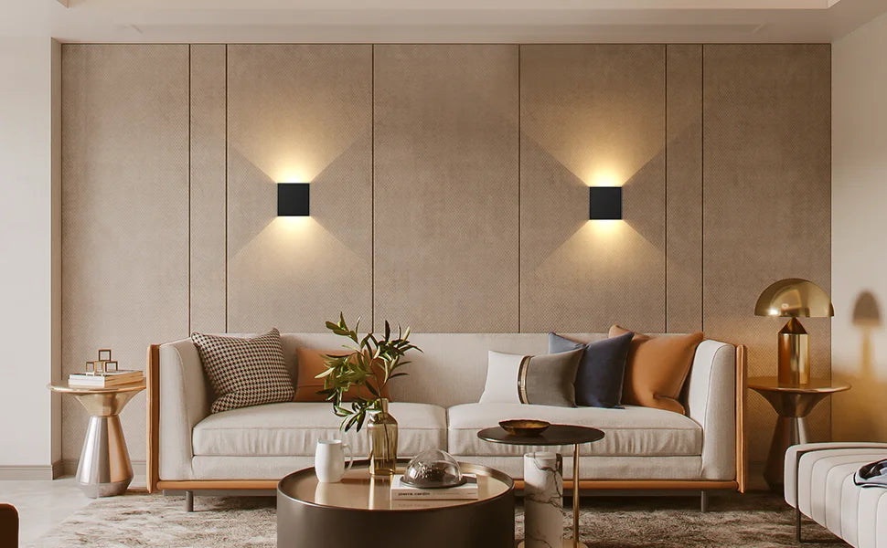 KICAAO 6W LED Wall Sconces - Modern Indoor & Outdoor IP65 Lighting