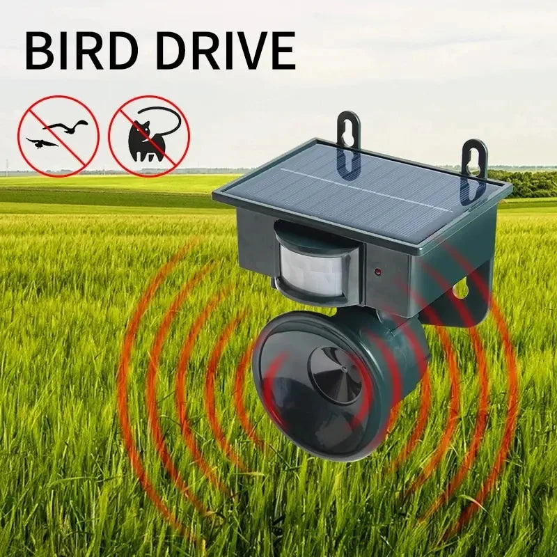 Solar Ultrasonic Animal Repellent | Pest Control for Garden & Yard
