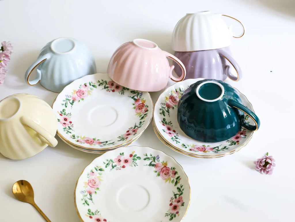 Vabena Luxury Bone China Coffee & Tea Set - Elegant Serveware