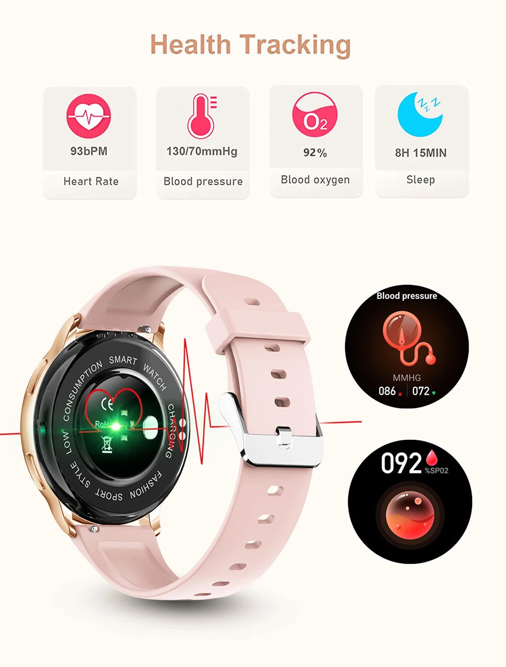 Mevaden inteligentne zegarki z rozmowami bluetooth, indywidualnymi tarczami i trackerami fitness y22
