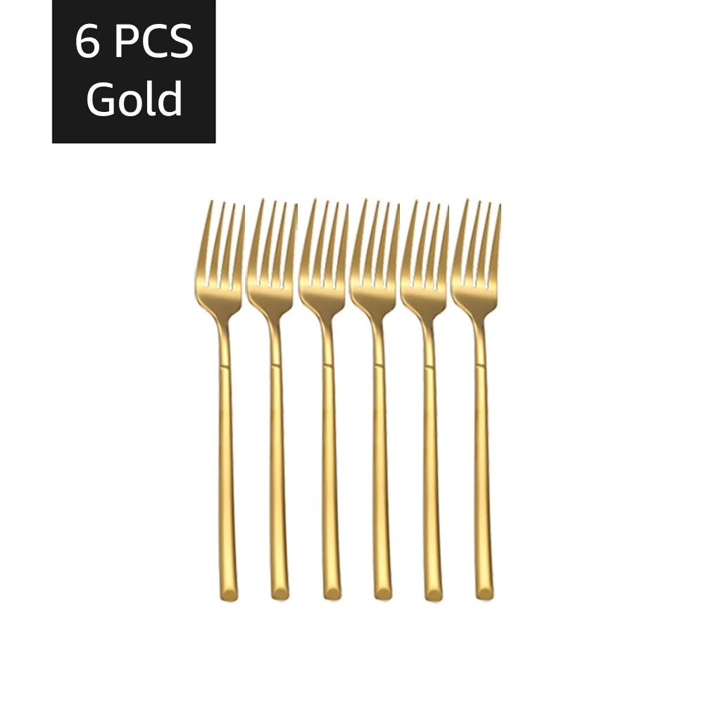 Luxury Gold Cutlery Set - 30-Piece Stainless Steel Dining