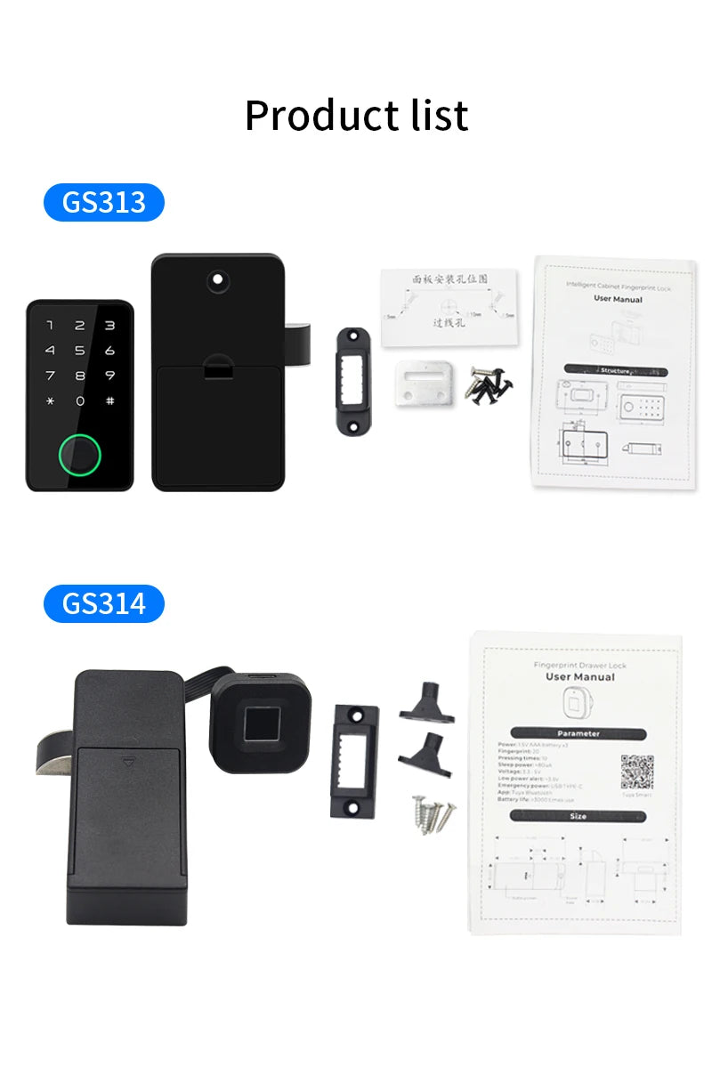 Invisible Biometric Drawer Lock - Smart Bluetooth & IC Card Security