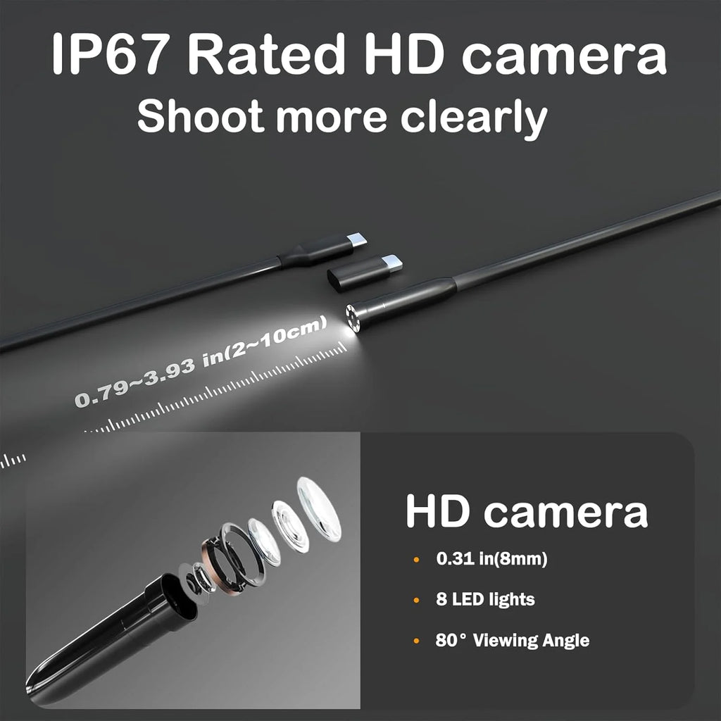Samochodowa kamera inspekcyjna z podwójnym obiektywem 1080p